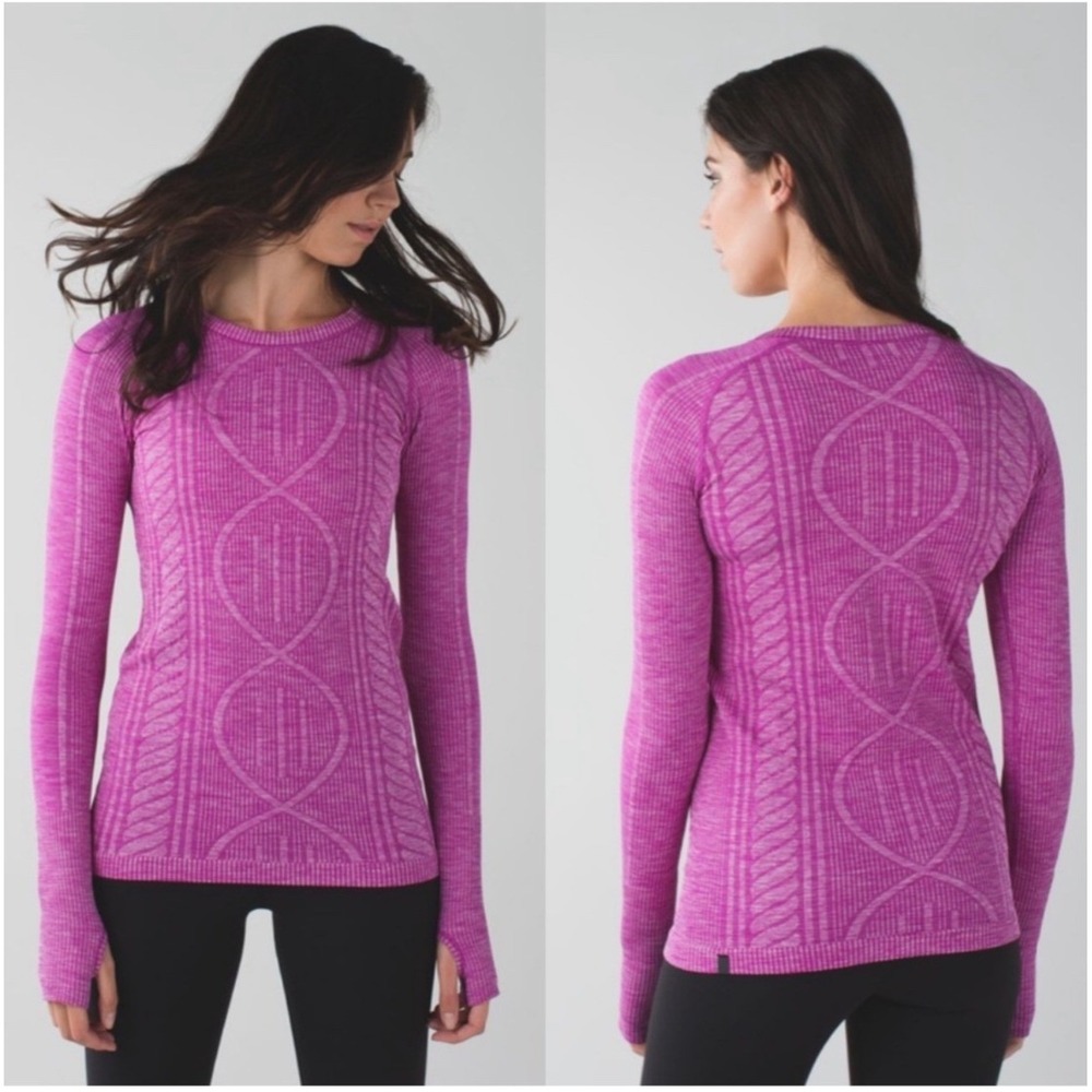 Lululemon Athletica Rest Less Pullover Heathered Ultra Violet  Top Sz‎ 8